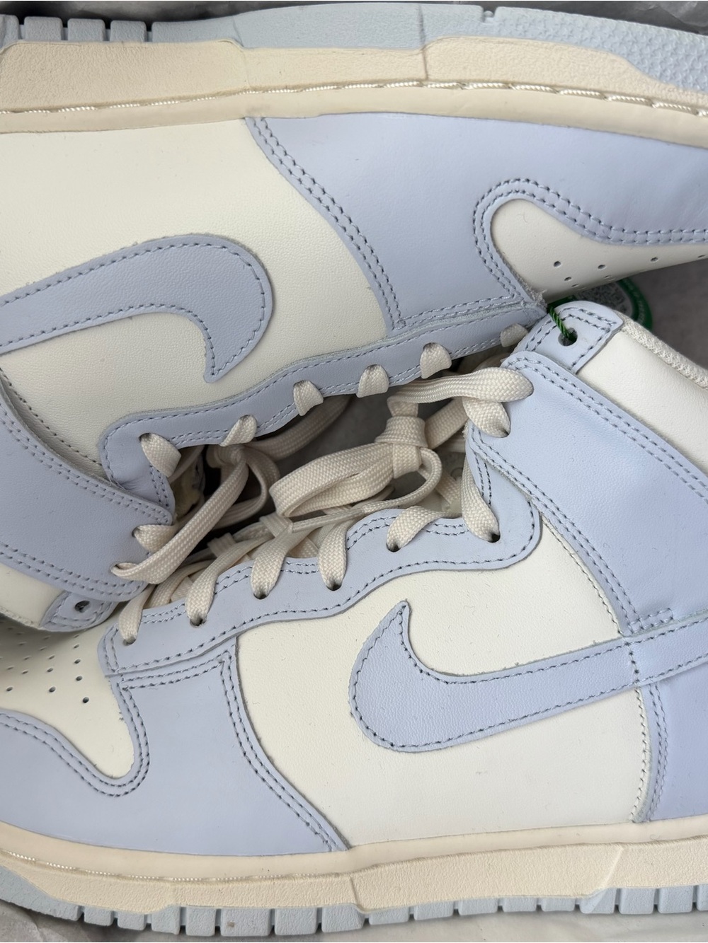 Nike Dunk High in Sail and Pale Ivory